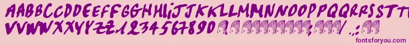 Шрифт Pascal – фиолетовые шрифты на розовом фоне