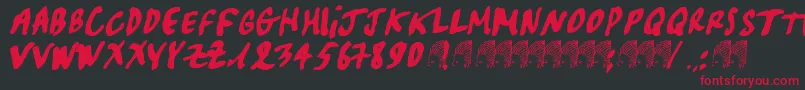 Pascal Font – Red Fonts on Black Background