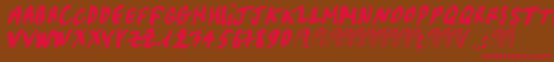Pascal Font – Red Fonts on Brown Background