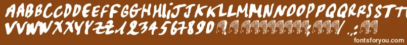 Pascal-fontti – valkoiset fontit ruskealla taustalla