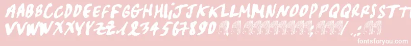 フォントPascal – ピンクの背景に白い文字