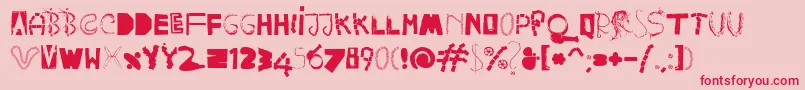 Happyfrushzero Font – Red Fonts on Pink Background