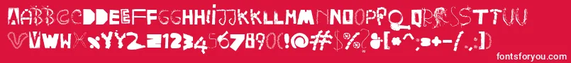 Happyfrushzero Font – White Fonts on Red Background