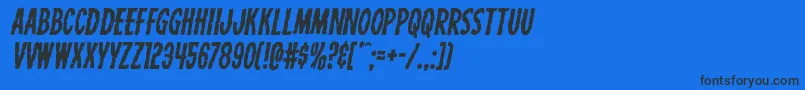 Carnivalcorpseital Font – Black Fonts on Blue Background