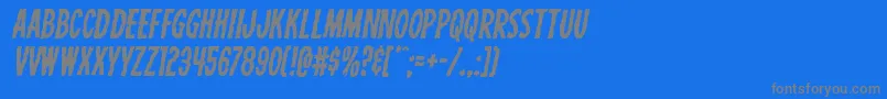 Carnivalcorpseital Font – Gray Fonts on Blue Background