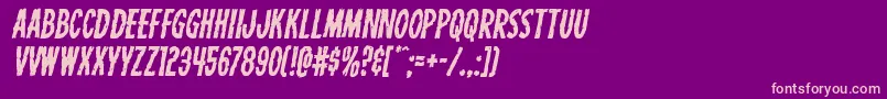 Шрифт Carnivalcorpseital – розовые шрифты на фиолетовом фоне
