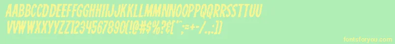 Carnivalcorpseital Font – Yellow Fonts on Green Background