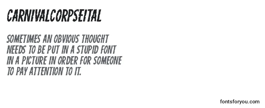 Carnivalcorpseital Font