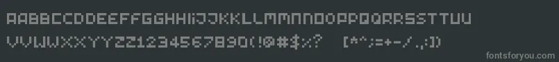 Шрифт Tinypixy – серые шрифты на чёрном фоне