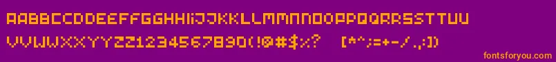 Шрифт Tinypixy – оранжевые шрифты на фиолетовом фоне