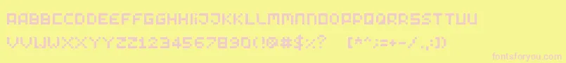 Tinypixy Font – Pink Fonts on Yellow Background