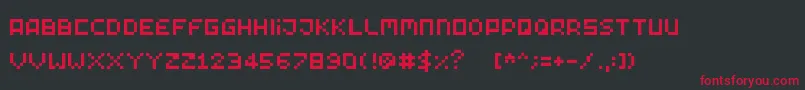 Tinypixy Font – Red Fonts on Black Background