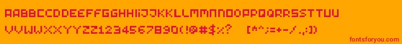 fuente Tinypixy – Fuentes Rojas Sobre Fondo Naranja