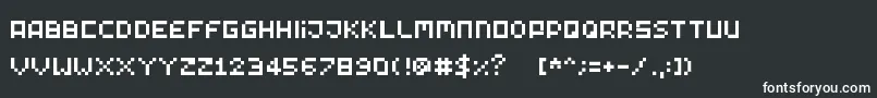 フォントTinypixy – 黒い背景に白い文字