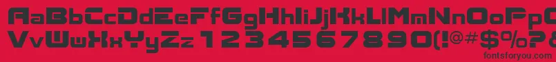 Aks Font – Black Fonts on Red Background