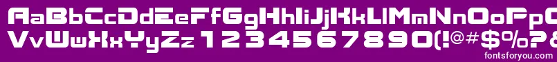 Aks Font – White Fonts on Purple Background