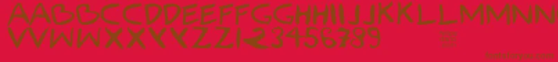 FdIlhoscript Font – Brown Fonts on Red Background