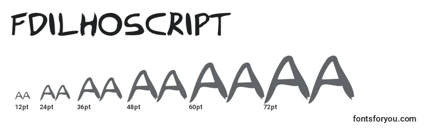 FdIlhoscript Font Sizes