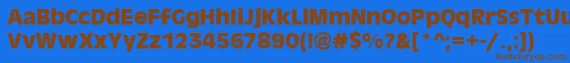 AntigonibdBold Font – Brown Fonts on Blue Background
