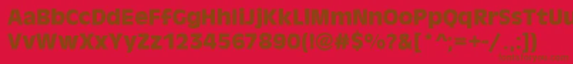 AntigonibdBold Font – Brown Fonts on Red Background