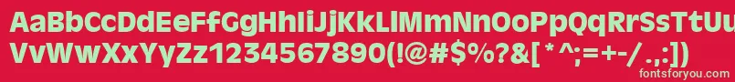 AntigonibdBold-Schriftart – Grüne Schriften auf rotem Hintergrund