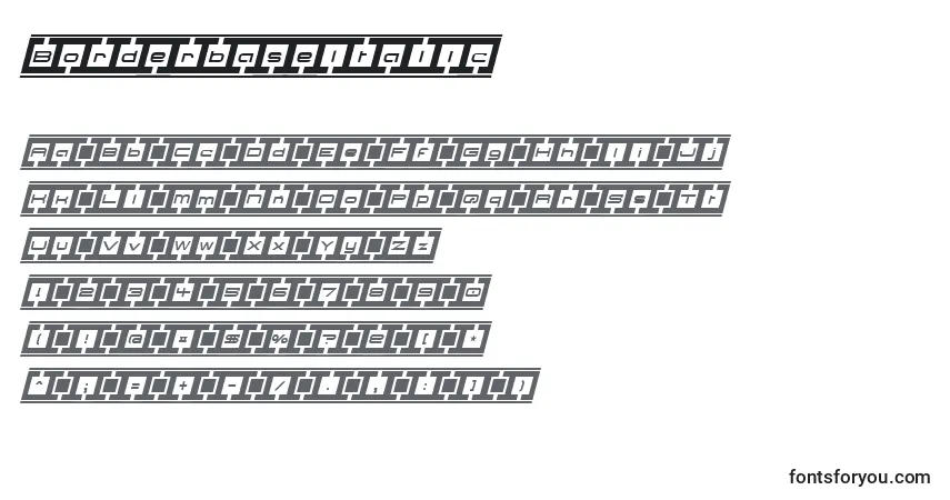 BorderbaseItalic Font – alphabet, numbers, special characters