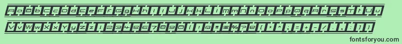BorderbaseItalic Font – Black Fonts on Green Background