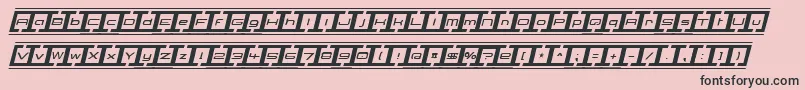 BorderbaseItalic Font – Black Fonts on Pink Background