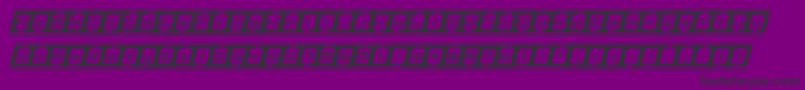 BorderbaseItalic-fontti – mustat fontit violetilla taustalla