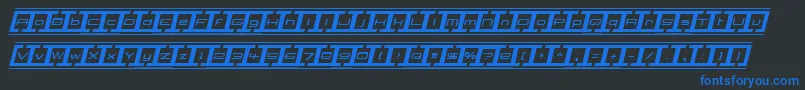 BorderbaseItalic Font – Blue Fonts on Black Background