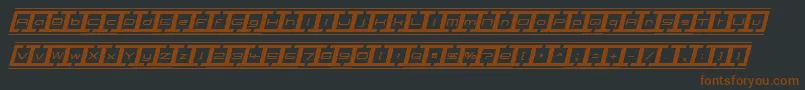 BorderbaseItalic Font – Brown Fonts on Black Background