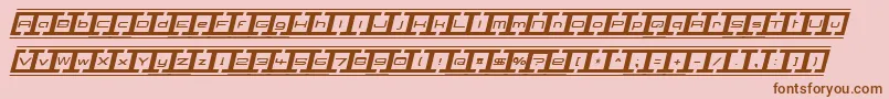 BorderbaseItalic Font – Brown Fonts on Pink Background