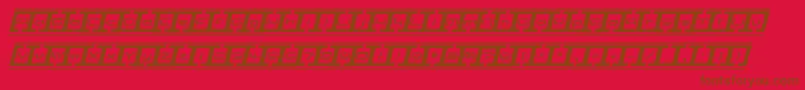 BorderbaseItalic Font – Brown Fonts on Red Background