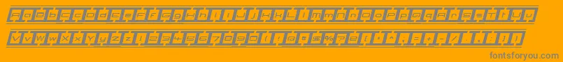 BorderbaseItalic Font – Gray Fonts on Orange Background