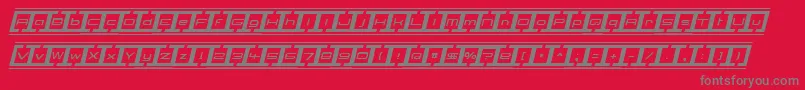 BorderbaseItalic Font – Gray Fonts on Red Background