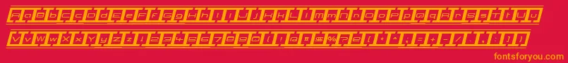 BorderbaseItalic Font – Orange Fonts on Red Background
