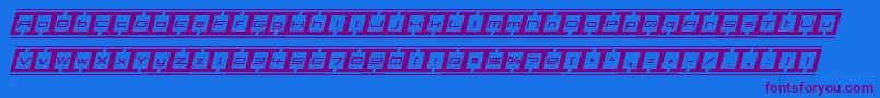 BorderbaseItalic Font – Purple Fonts on Blue Background