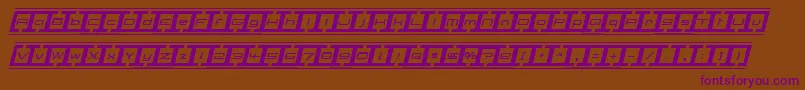 BorderbaseItalic Font – Purple Fonts on Brown Background
