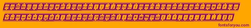 BorderbaseItalic Font – Purple Fonts on Orange Background