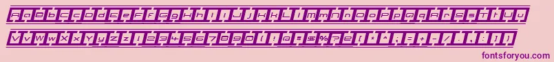 BorderbaseItalic Font – Purple Fonts on Pink Background