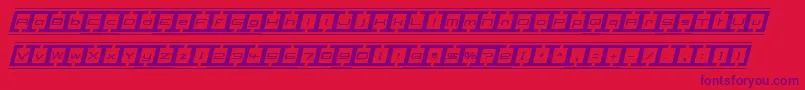 BorderbaseItalic Font – Purple Fonts on Red Background