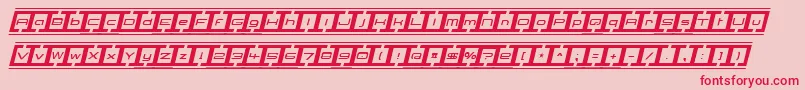 BorderbaseItalic Font – Red Fonts on Pink Background
