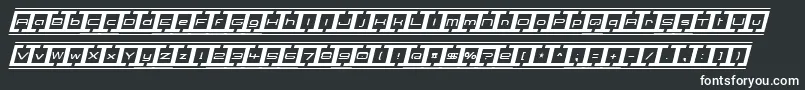 Шрифт BorderbaseItalic – белые шрифты на чёрном фоне