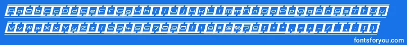 BorderbaseItalic Font – White Fonts on Blue Background