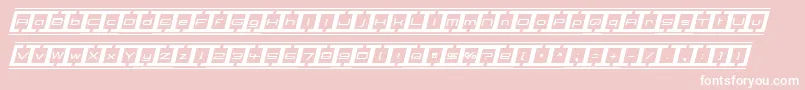 BorderbaseItalic Font – White Fonts on Pink Background