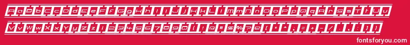 フォントBorderbaseItalic – 赤い背景に白い文字