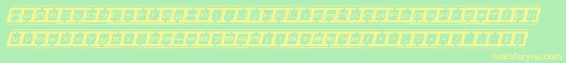 BorderbaseItalic Font – Yellow Fonts on Green Background
