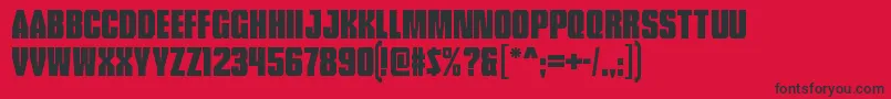 TankliteRegular Font – Black Fonts on Red Background