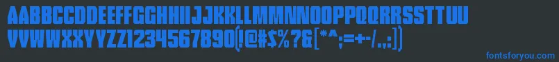 TankliteRegular Font – Blue Fonts on Black Background