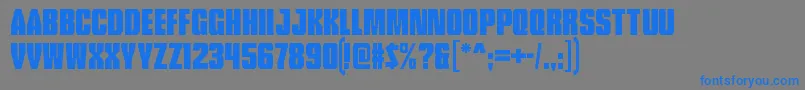 Czcionka TankliteRegular – niebieskie czcionki na szarym tle
